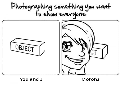 Photographing something you want to share